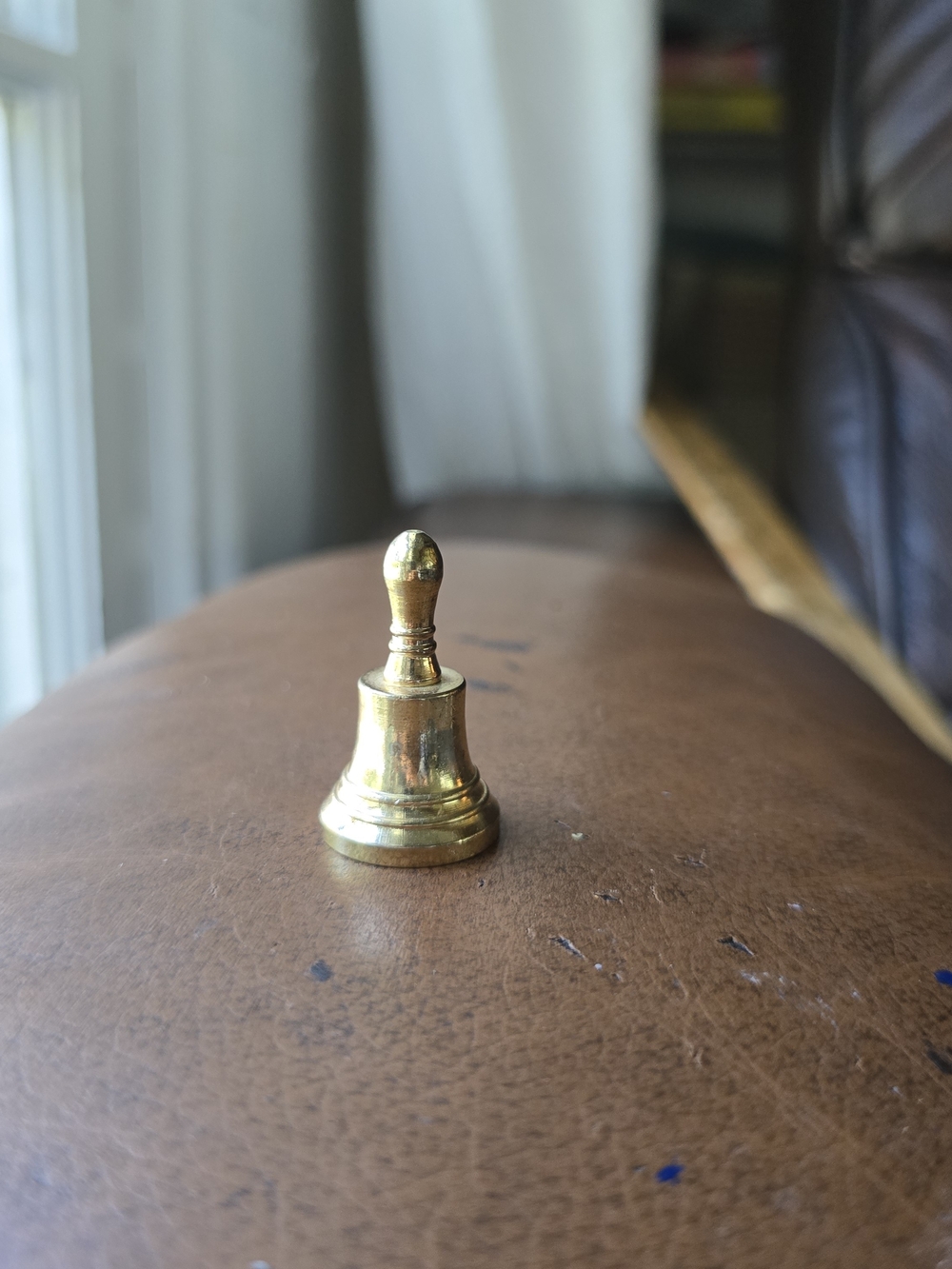 Small Brass Hand Bell - Shiny Gold Finish
